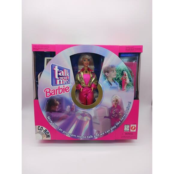 1997 Talk With Me Barbie Doll Set Mattel 17350 Cd Rom NIB - Picture 1 of 15